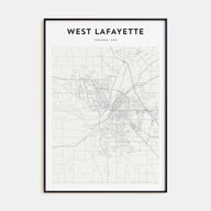 West Lafayette Map Portrait Poster