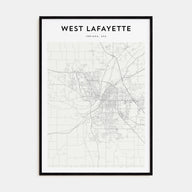 West Lafayette Map Portrait Poster