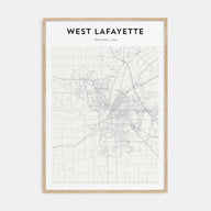 West Lafayette Map Portrait Poster