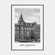 West Lafayette Portrait B&W Poster