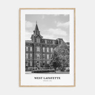 West Lafayette Portrait B&W Poster