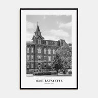 West Lafayette Portrait B&W Poster