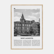 West Lafayette Travel B&W Poster
