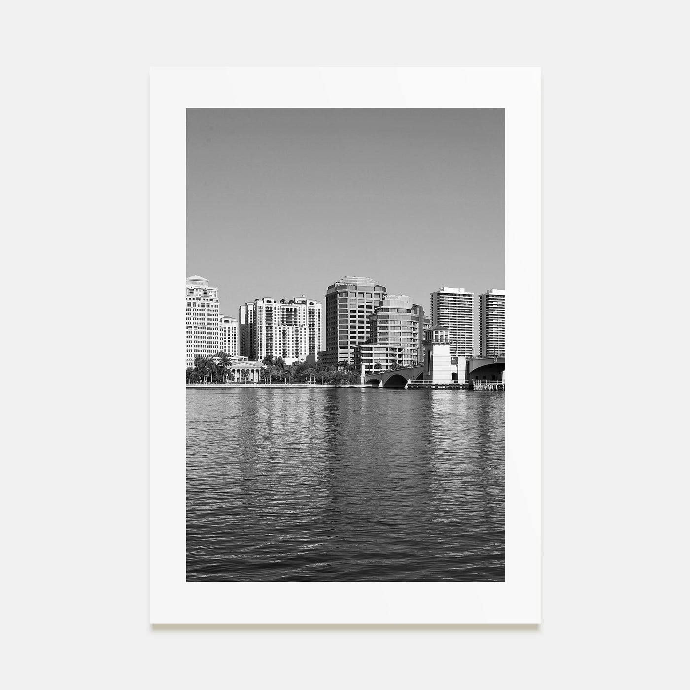 West Palm Beach Photo B&W Poster