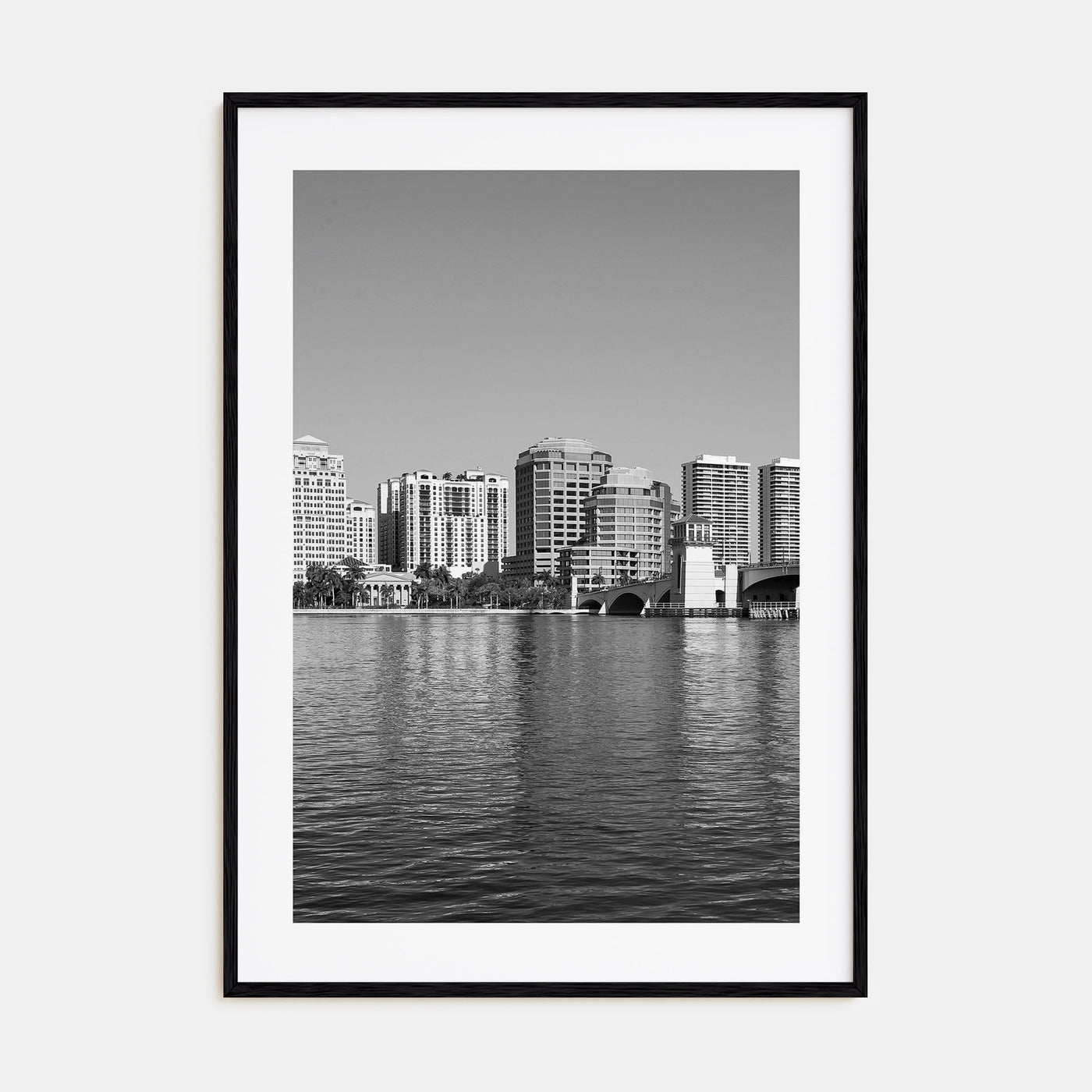 West Palm Beach Photo B&W Poster