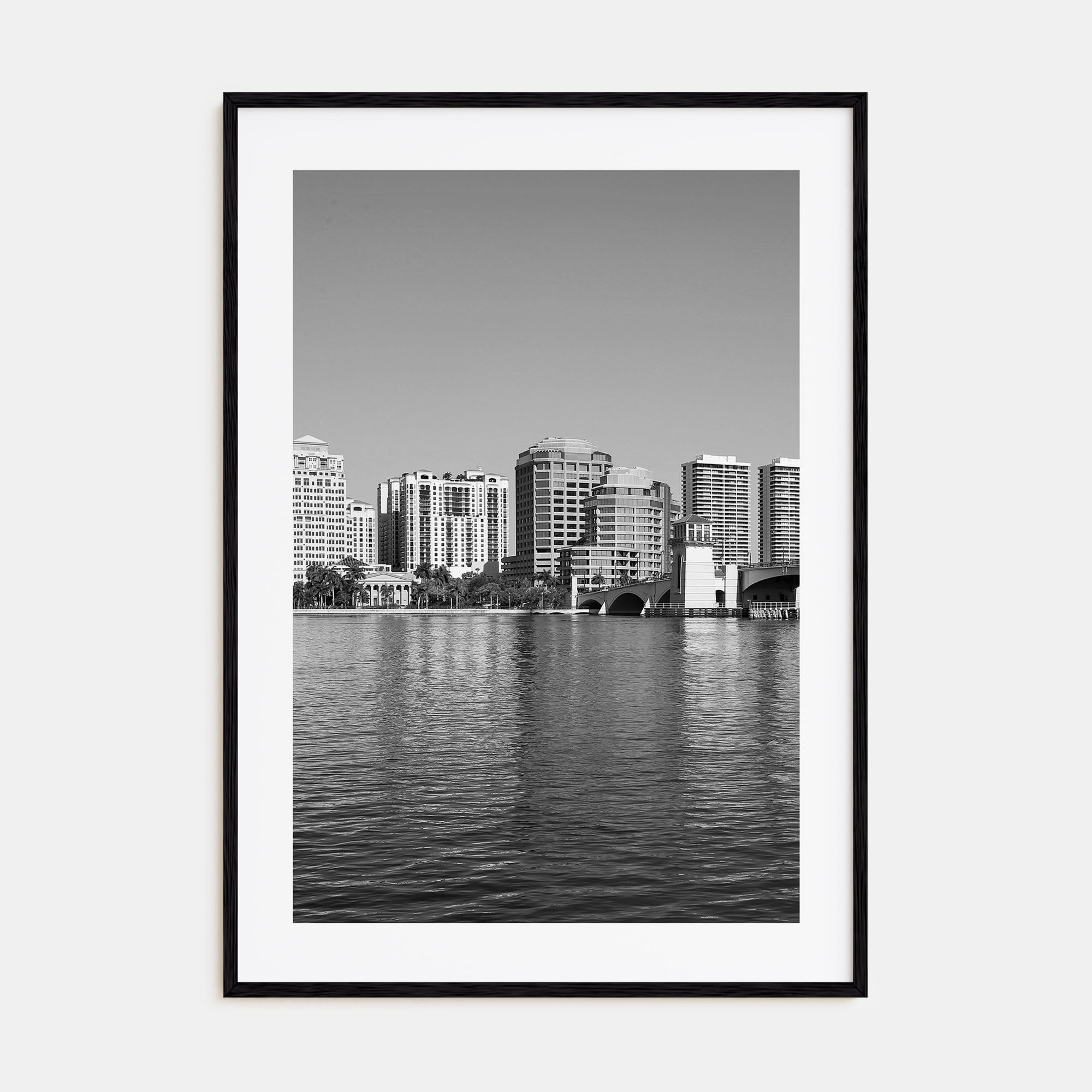 West Palm Beach Photo B&W Poster