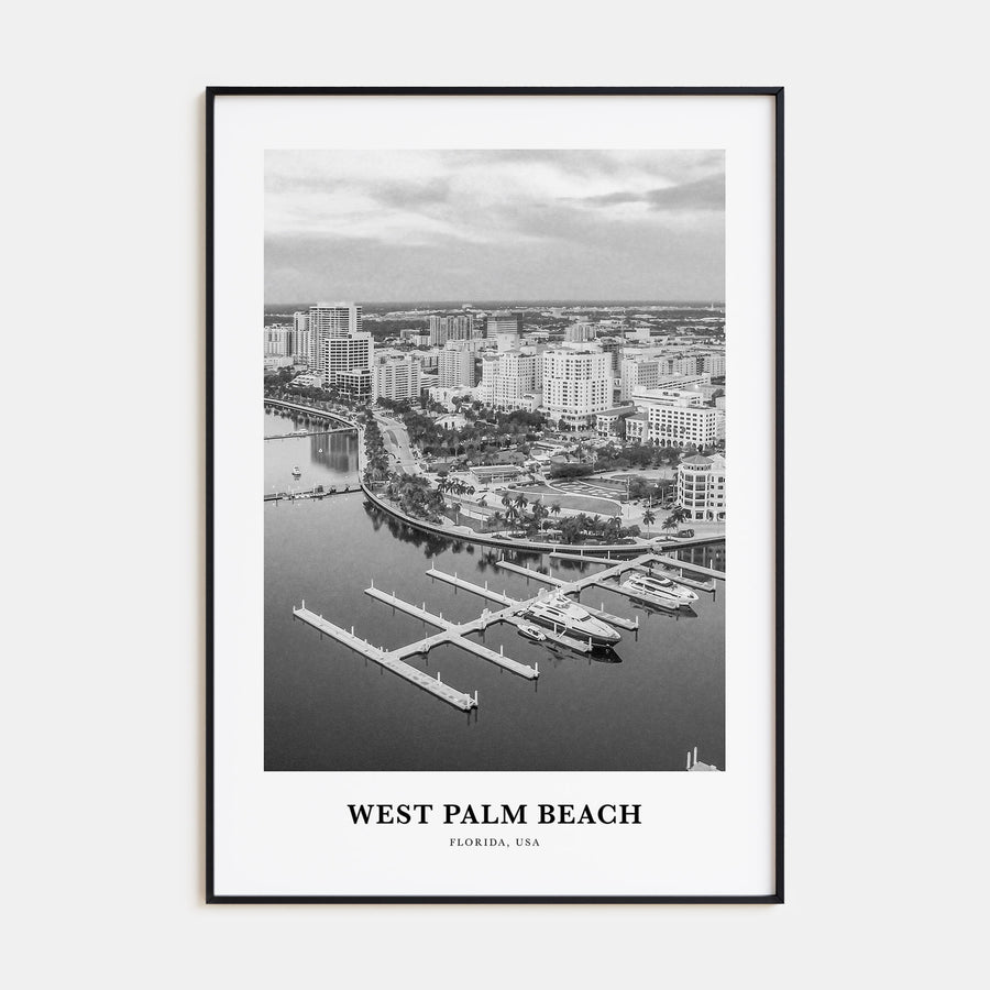 West Palm Beach Portrait B&W No 1 Poster