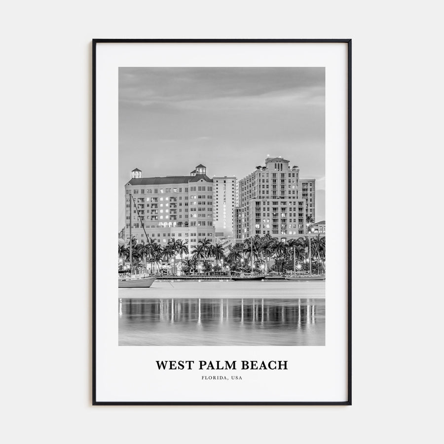 West Palm Beach Portrait B&W No 2 Poster