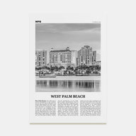 West Palm Beach Travel B&W No 2 Poster