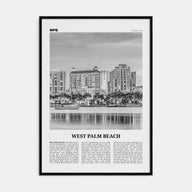 West Palm Beach Travel B&W No 2 Poster