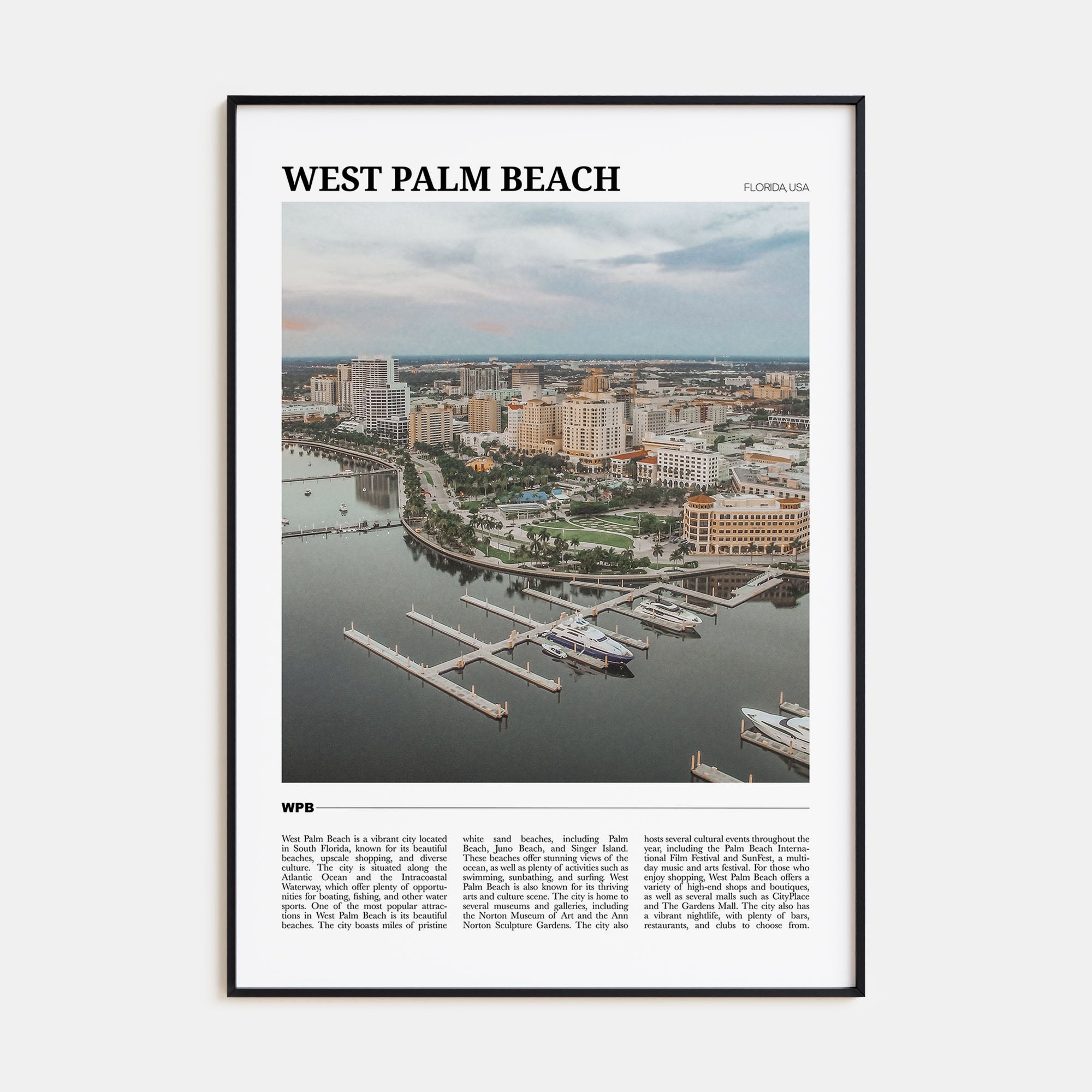 West Palm Beach Travel Color Poster