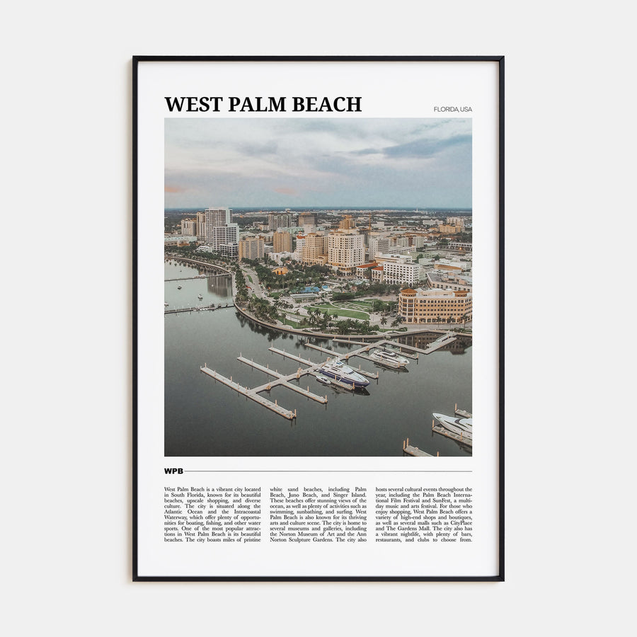 West Palm Beach Travel Color Poster