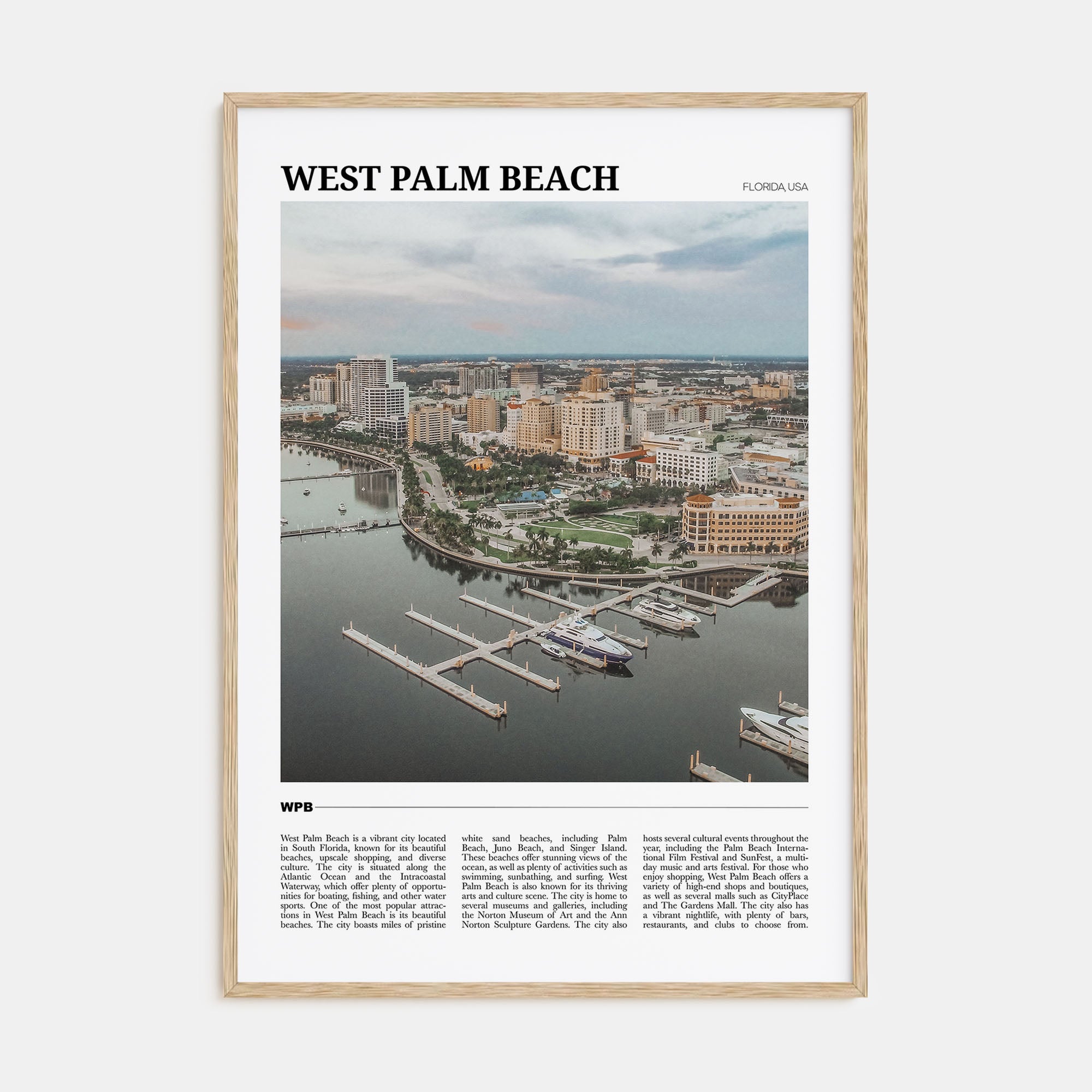 West Palm Beach Travel Color Poster