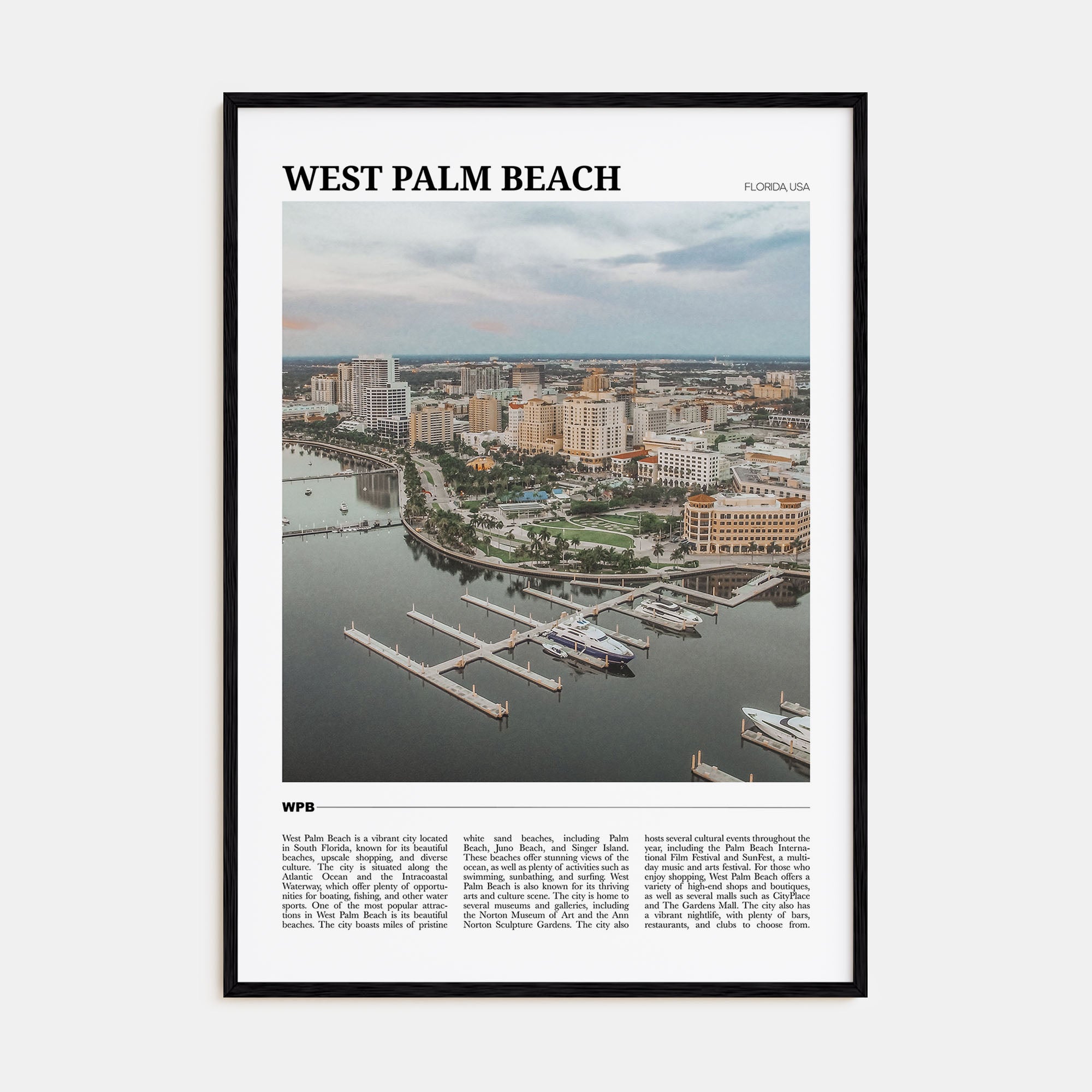 West Palm Beach Travel Color Poster