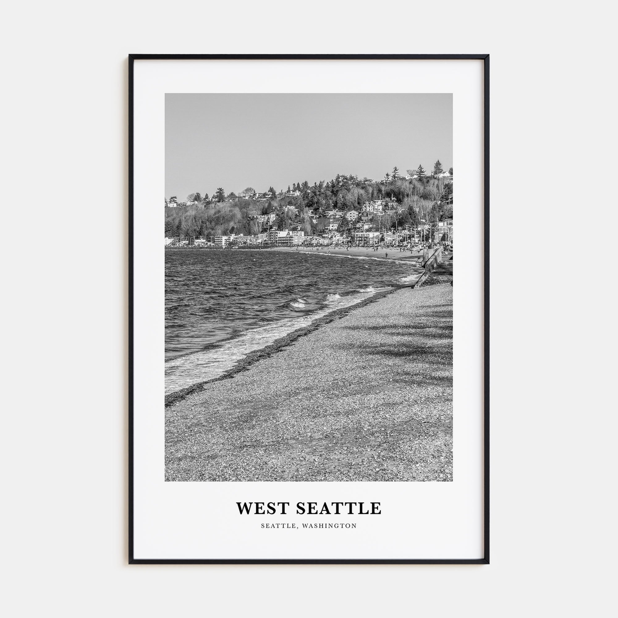 West Seattle Portrait B&W Poster