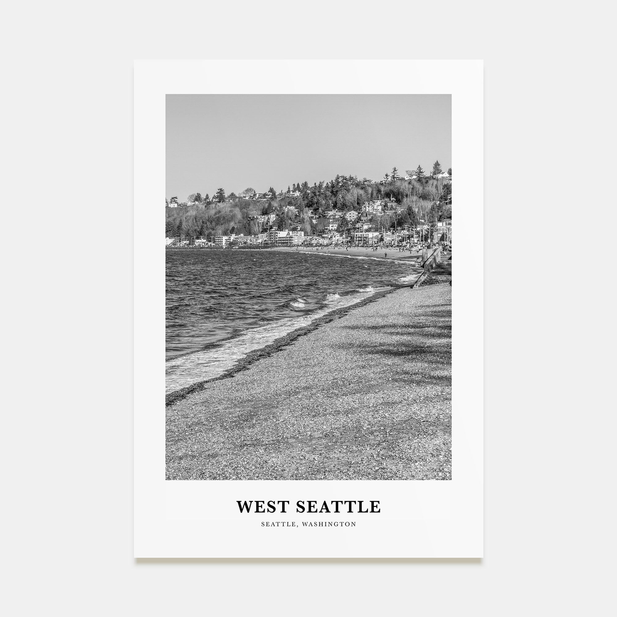 West Seattle Portrait B&W Poster