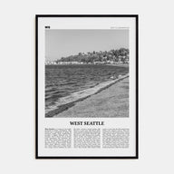 West Seattle Travel B&W Poster