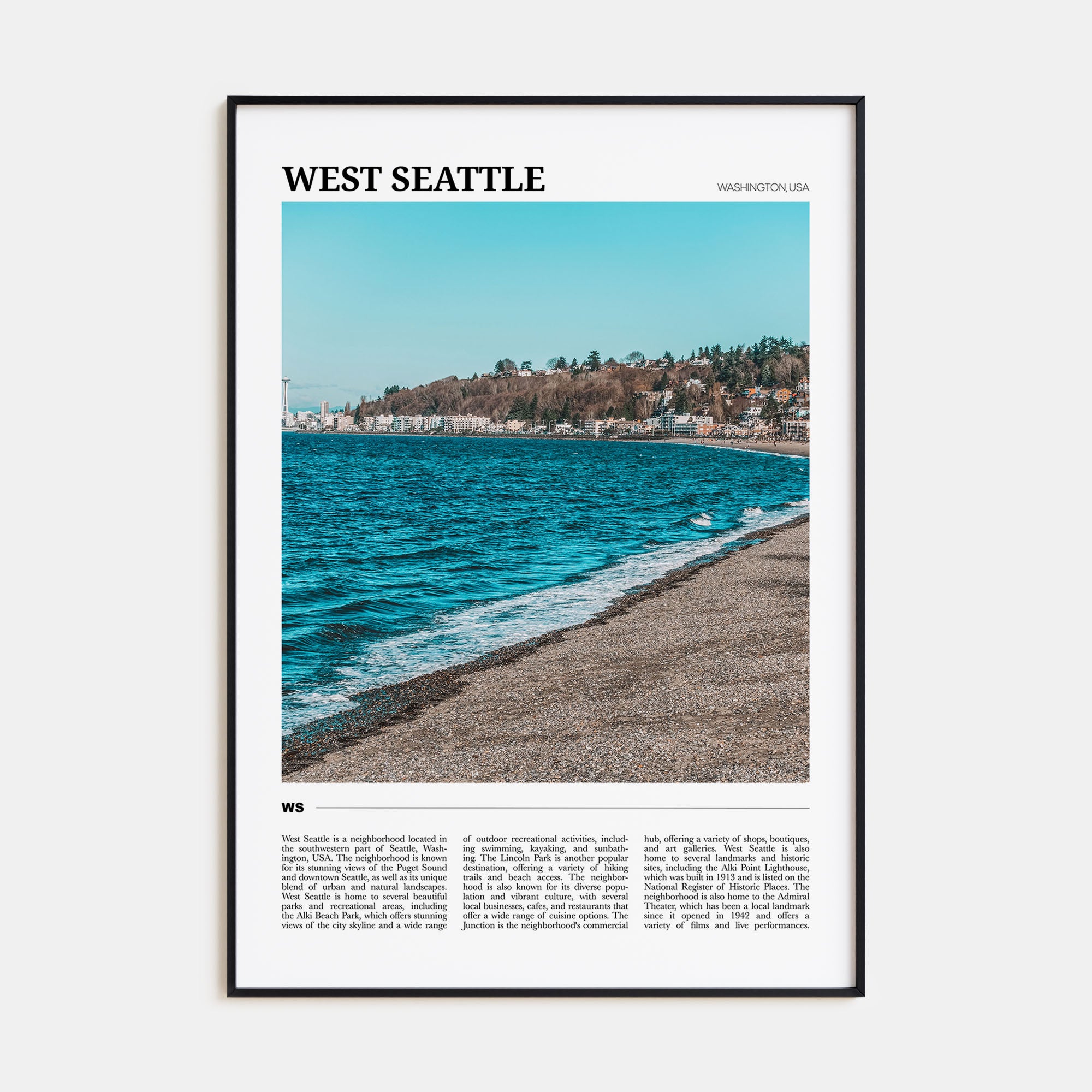 West Seattle Travel Color Poster