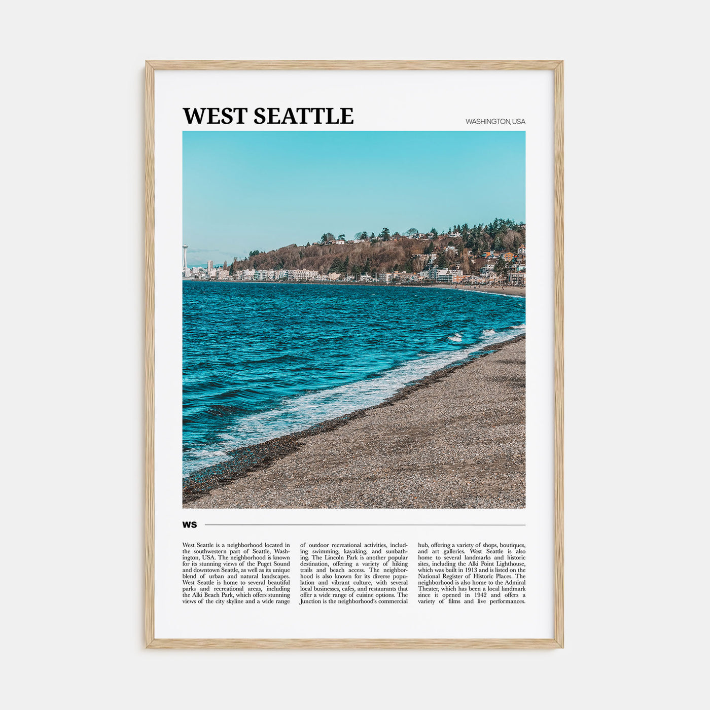 West Seattle Travel Color Poster