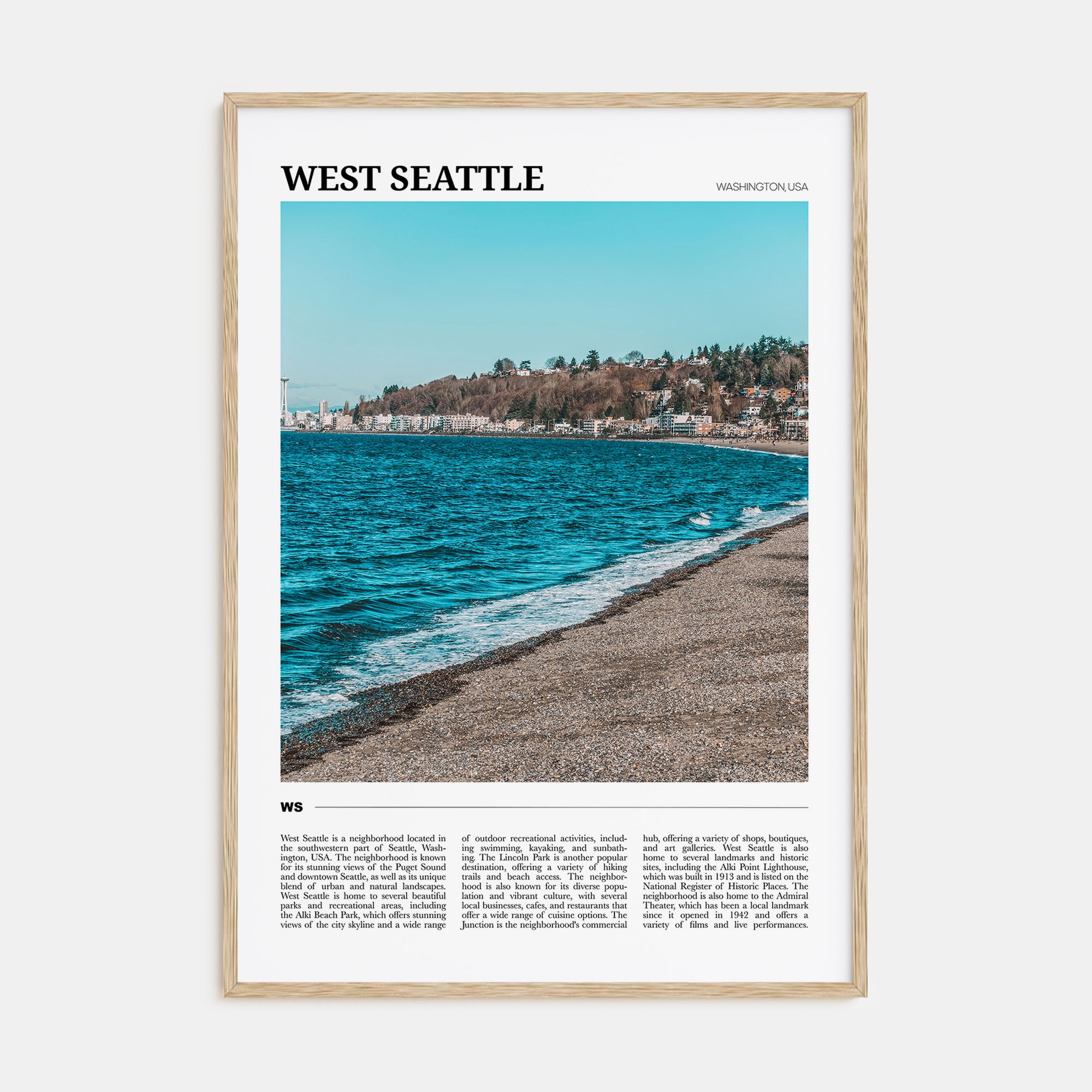 West Seattle Travel Color Poster