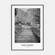 West Sussex Portrait B&W Poster