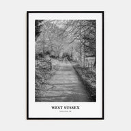 West Sussex Portrait B&W Poster