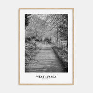 West Sussex Portrait B&W Poster