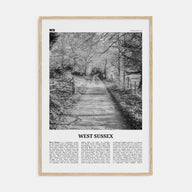 West Sussex Travel B&W Poster