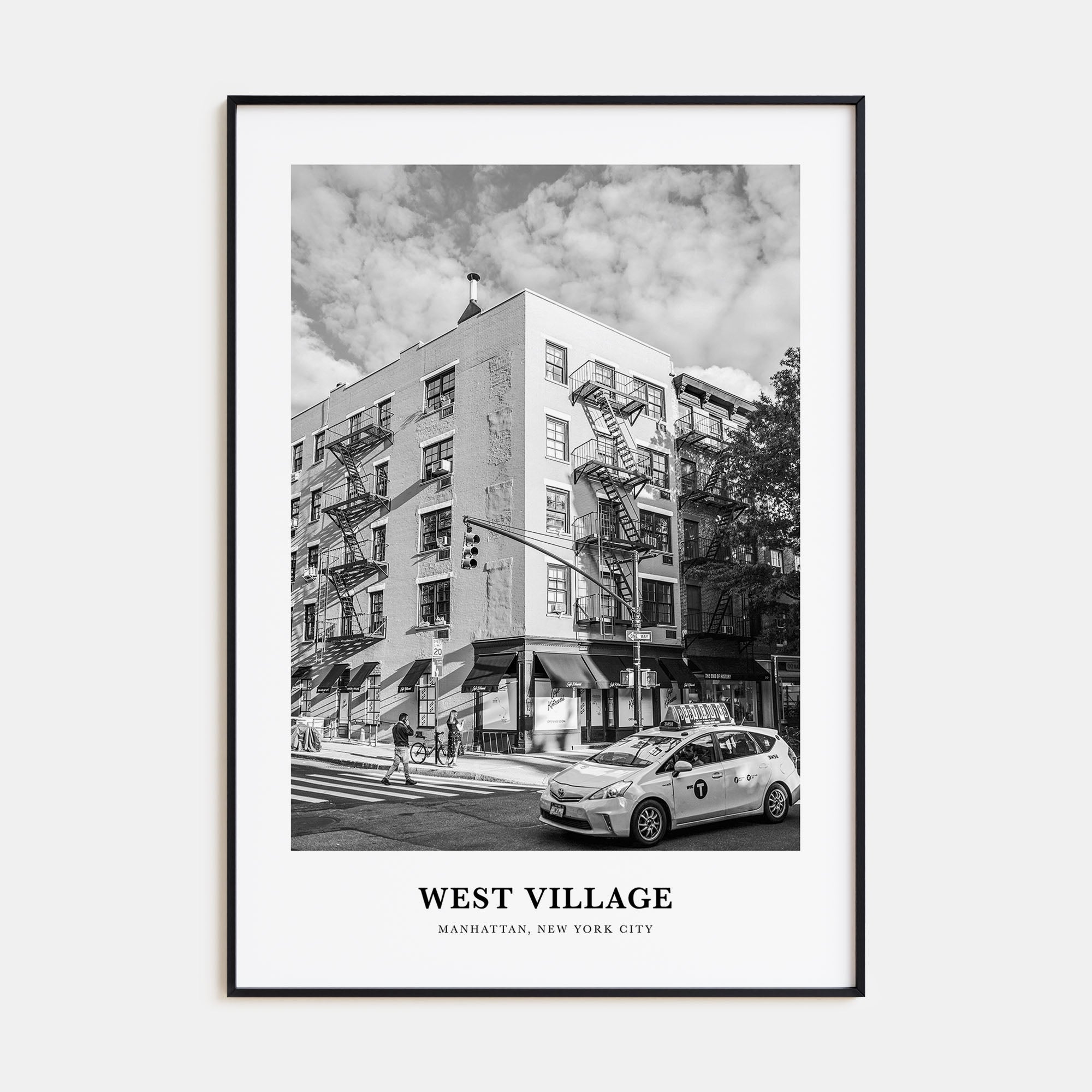 West Village Portrait B&W Poster
