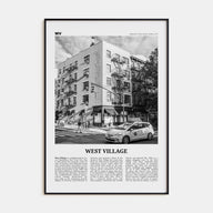 West Village Travel B&W Poster