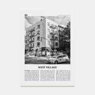 West Village Travel B&W Poster