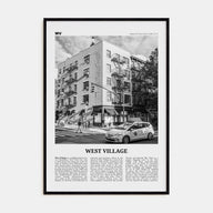 West Village Travel B&W Poster