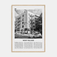 West Village Travel B&W Poster