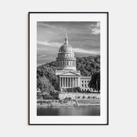 West Virginia Photo B&W Poster