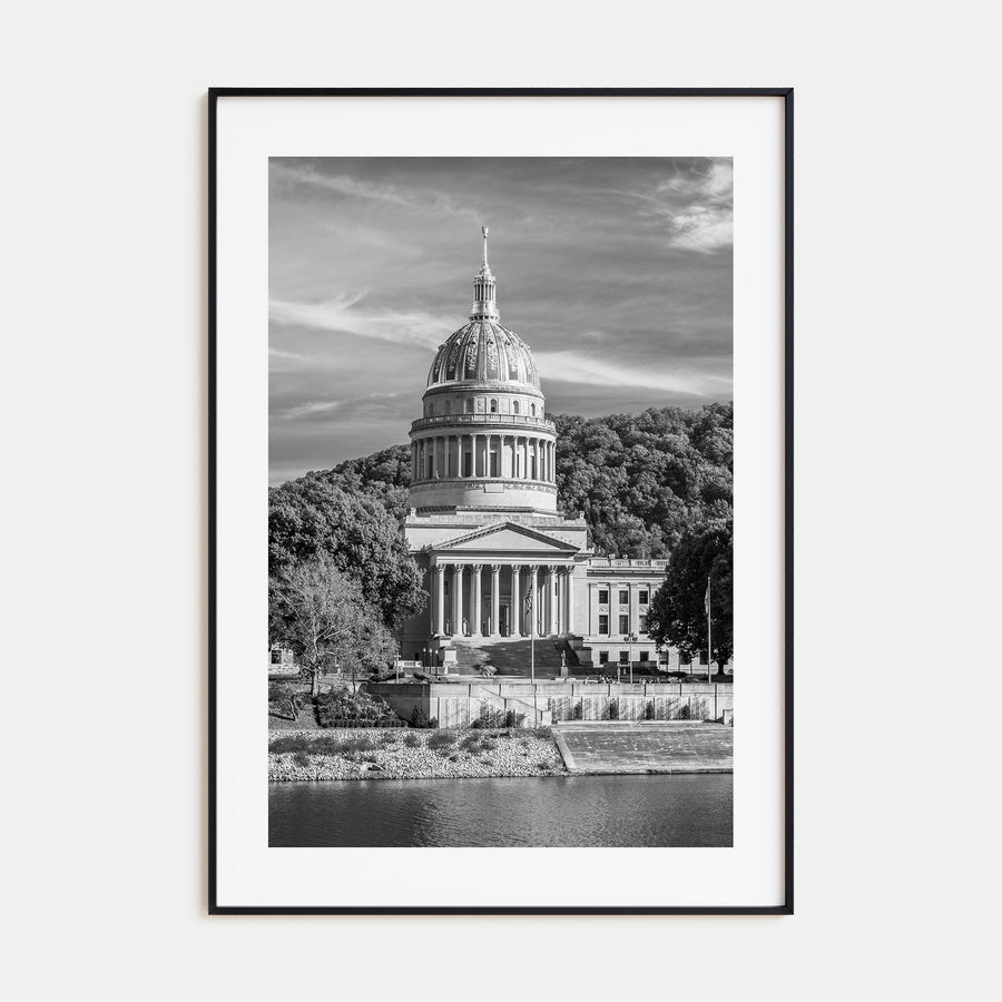 West Virginia Photo B&W Poster
