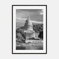 West Virginia Photo B&W Poster