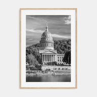 West Virginia Photo B&W Poster