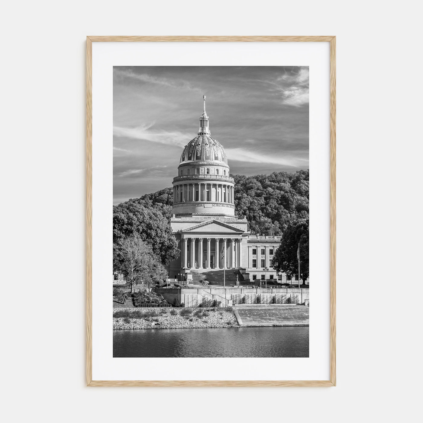 West Virginia Photo B&W Poster