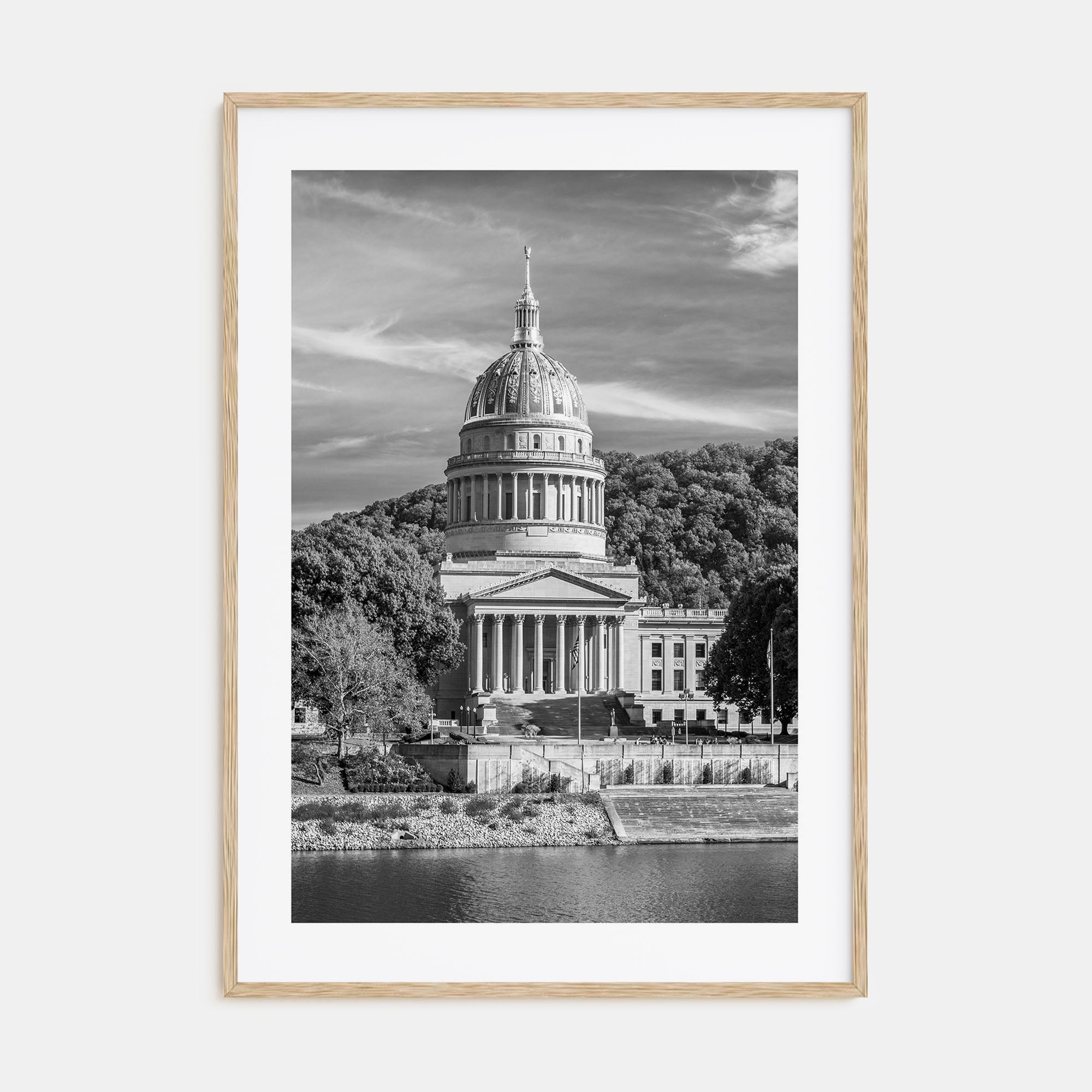 West Virginia Photo B&W Poster