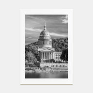 West Virginia Photo B&W Poster