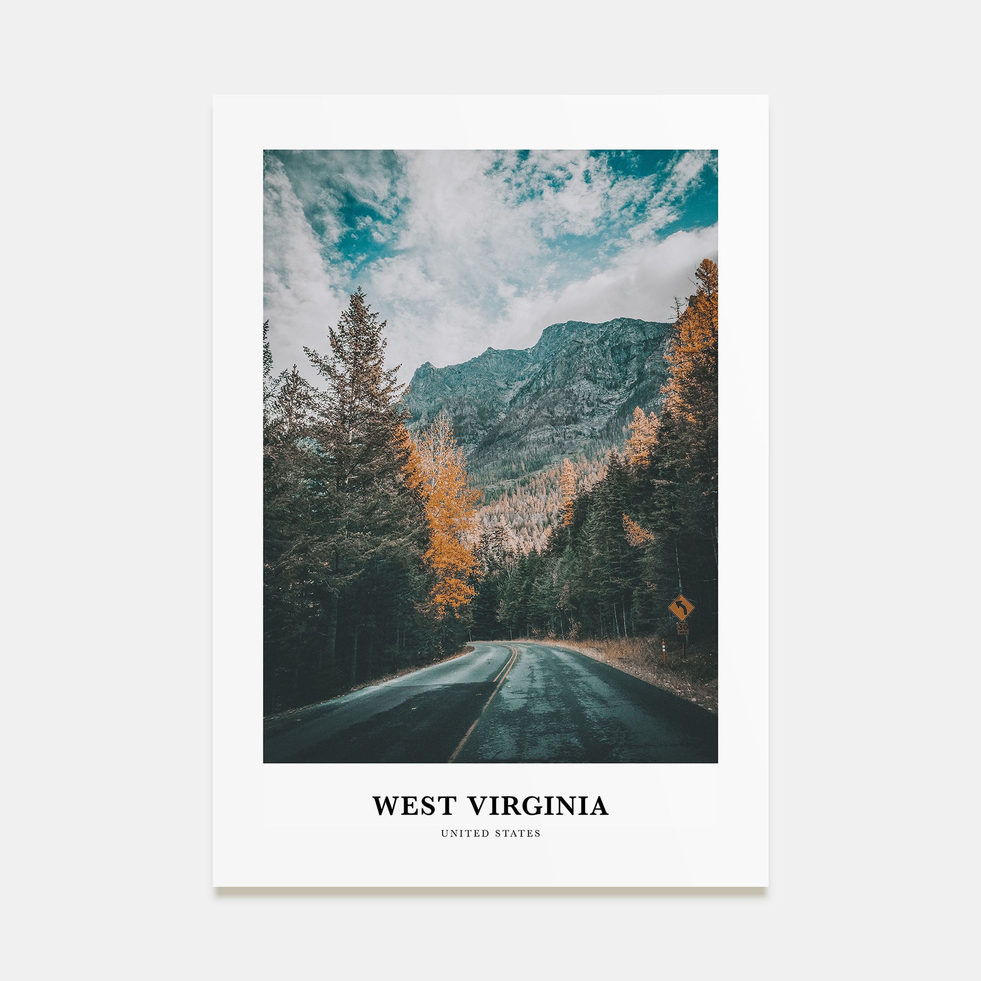 West Virginia Portrait Color Poster