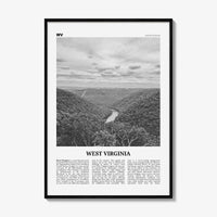 West Virginia Print Black and White No 1, West Virginia Wall Art, West Virginia Poster, West Virginia Photo, USA, United States