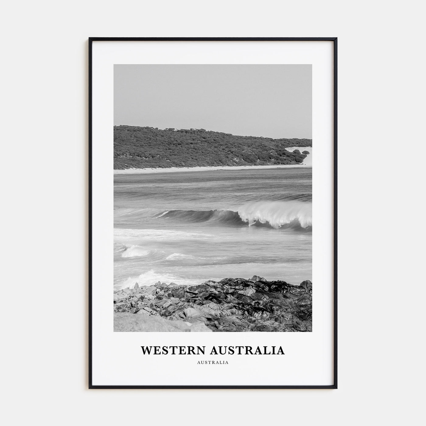 Western Australia Portrait B&W Poster