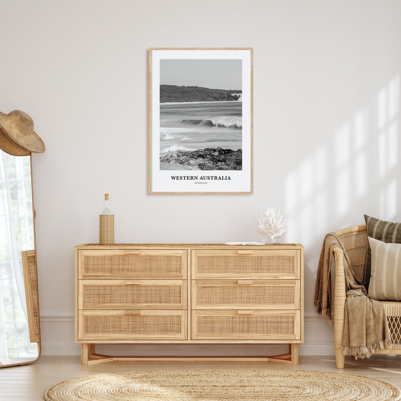 Western Australia Portrait B&W Poster