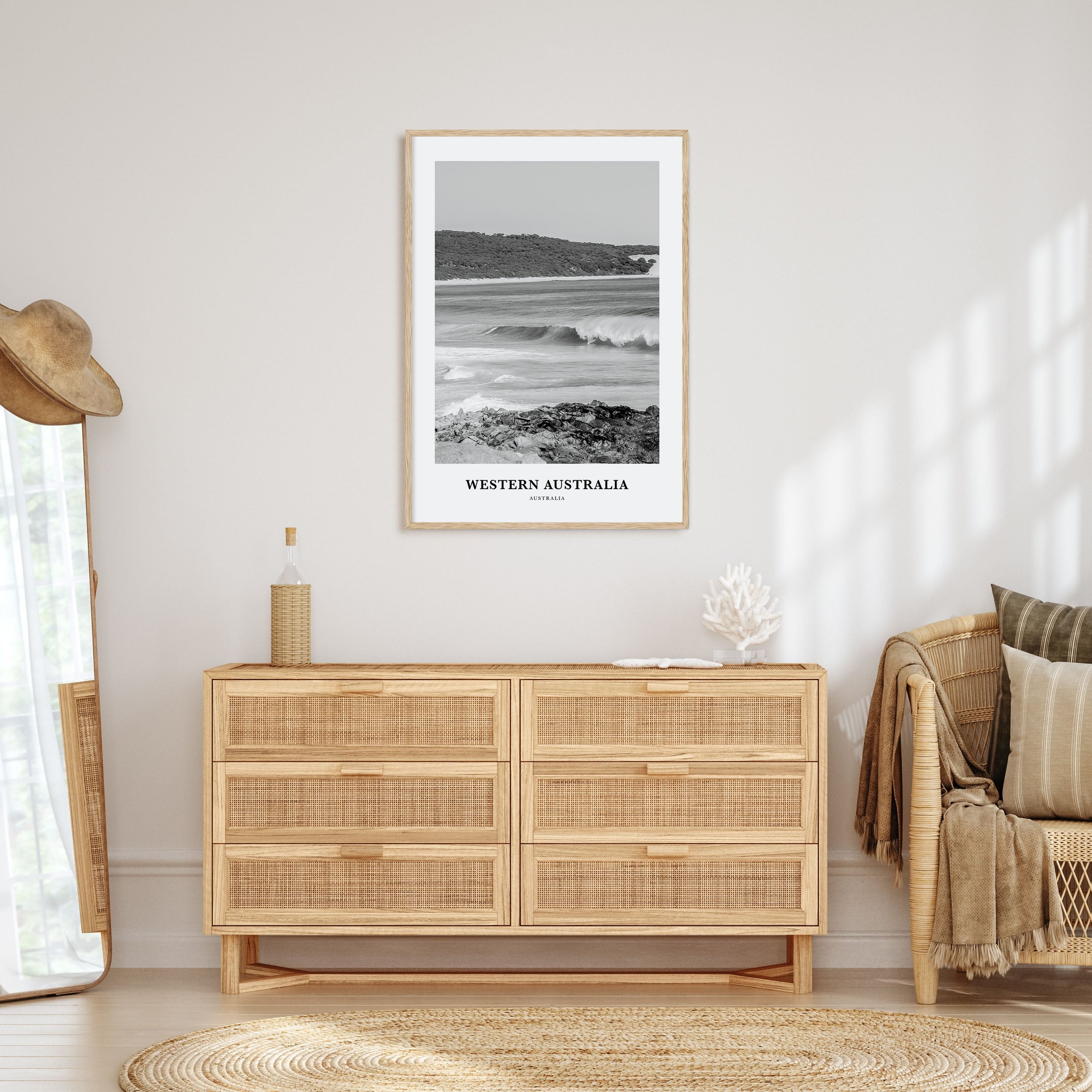 Western Australia Portrait B&W Poster