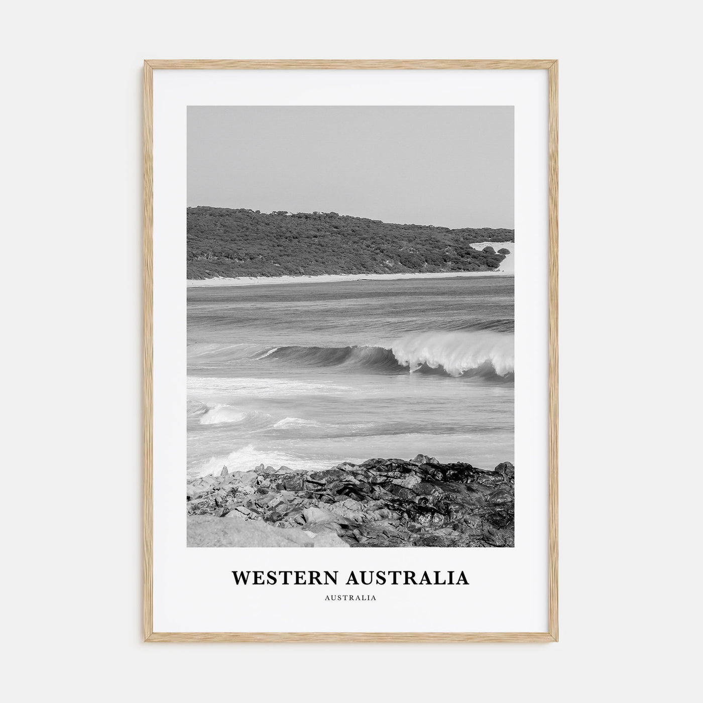 Western Australia Portrait B&W Poster