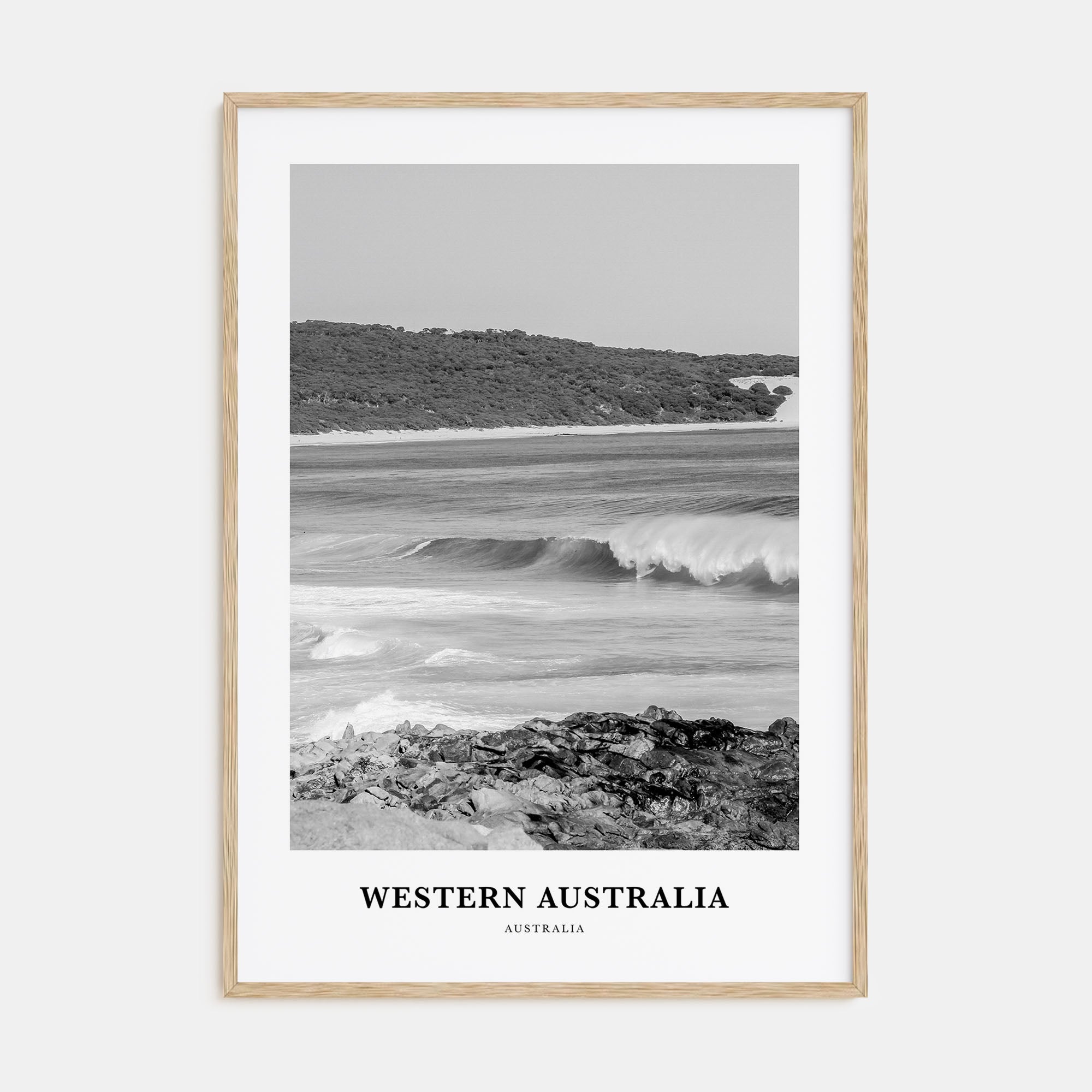 Western Australia Portrait B&W Poster