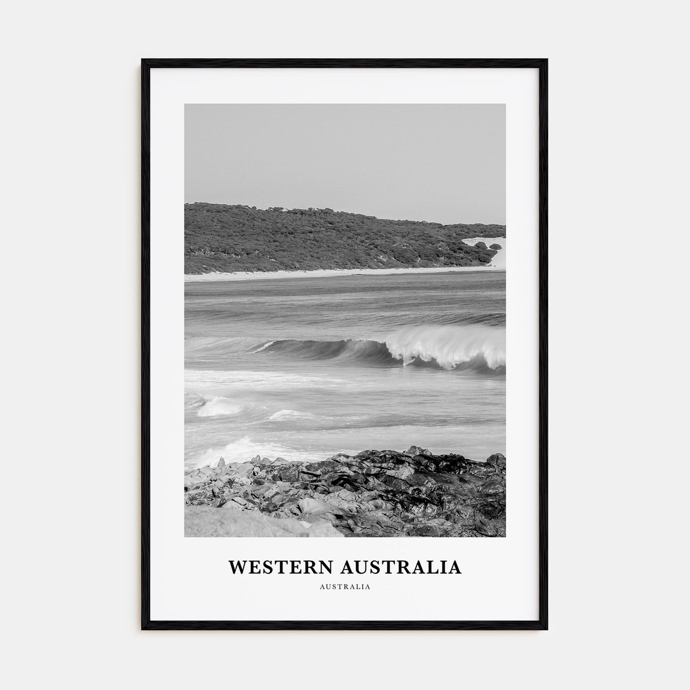 Western Australia Portrait B&W Poster