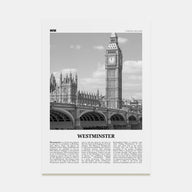 Westminster Travel B&W Poster