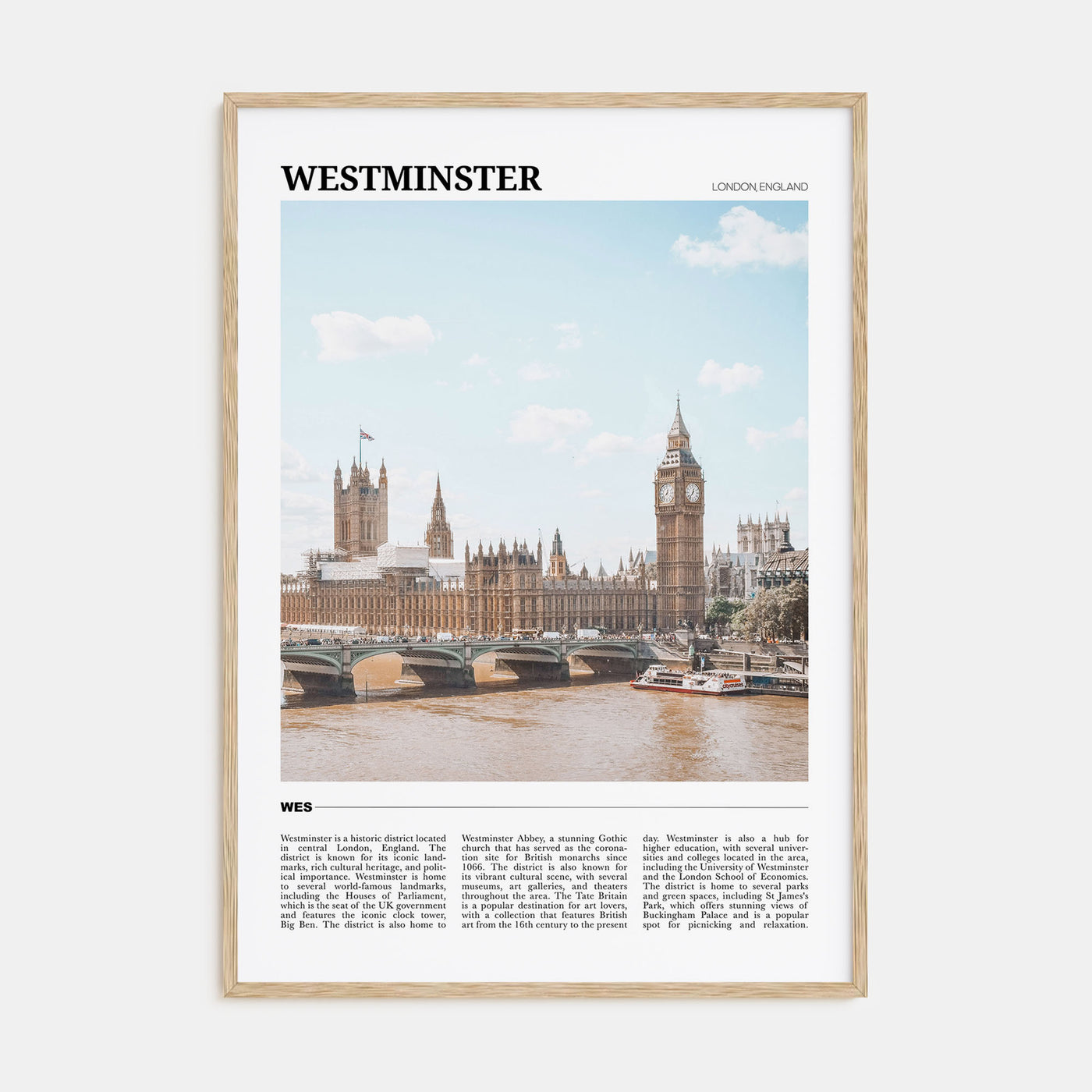 Westminster Travel Color Poster
